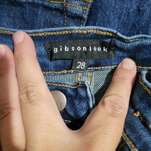 Gibsonlook Essential Mini-Flare Leg Denim Raw Hem - Picture 9 of 12